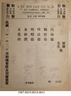 Statement, 1935-1942 - Hong And Lee Chong Collection