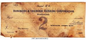 Cancelled Cheque, 1935-1943 - Hong And Lee Chong Collection