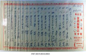 Statement, 1939 - Hong And Lee Chong Collection