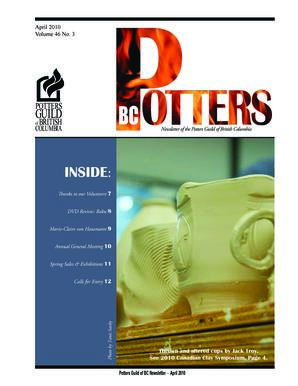 Newsletters - Potters Guild of British Columbia 2010 Apr 1