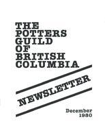 1980 Dec Newsletter - Potters Guild of British Columbia