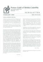 1989 Feb Newsletter - Potters Guild of British Columbia