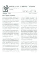 1989 Mar Newsletter - Potters Guild of British Columbia
