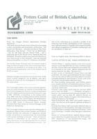 1989 Nov Newsletter - Potters Guild of British Columbia