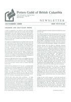 1989 Oct Newsletter - Potters Guild of British Columbia