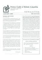 1990 Jan Newsletter - Potters Guild of British Columbia