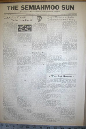 The Semiahmoo Sun, November 21, 1941 (Page 1)