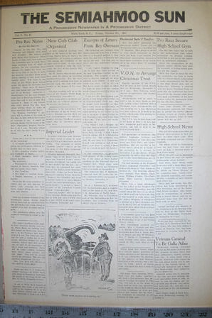 The Semiahmoo Sun, October 31, 1941 (Page 1)
