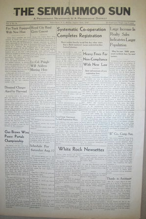 The Semiahmoo Sun, August 23, 1940 (Page 1)