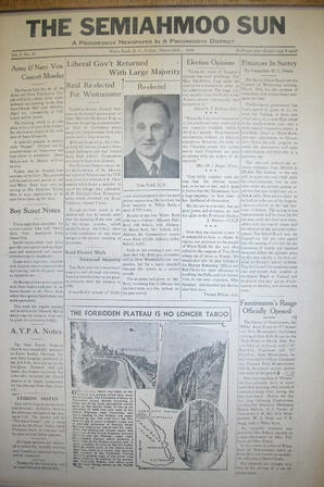 The Semiahmoo Sun, March 29, 1940 (Page 1)