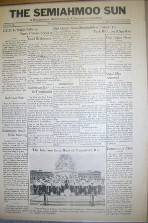The Semiahmoo Sun, March 08, 1940 (Page 1)