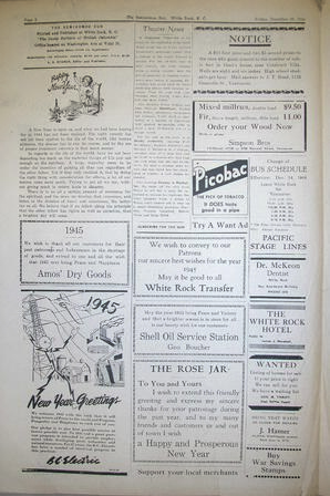 The Semiahmoo Sun, December 29, 1944 (Page 2)
