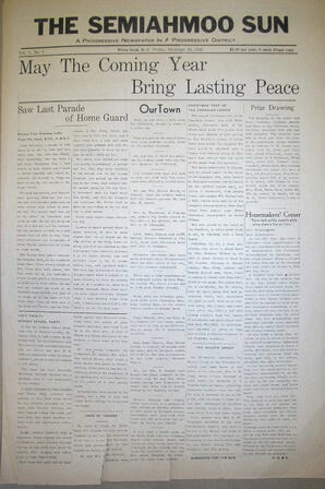 The Semiahmoo Sun, December 29, 1944 (Page 1)
