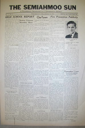 The Semiahmoo Sun, December 15, 1944 (Page 1)