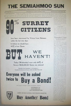 The Semiahmoo Sun, November 03, 1944 (Page 1)