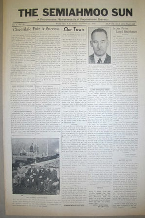 The Semiahmoo Sun, September 22, 1944 (Page 1)