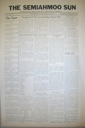 The Semiahmoo Sun, September 15, 1944 (Page 1)