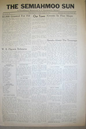 The Semiahmoo Sun, August 25, 1944 (Page 1)
