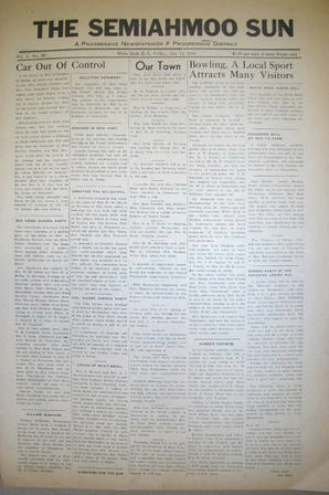 The Semiahmoo Sun, July 14, 1944 (Page 1)