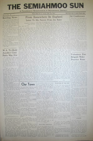 The Semiahmoo Sun, May 26, 1944 (Page 1)