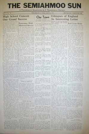 The Semiahmoo Sun, April 14, 1944 (Page 1)