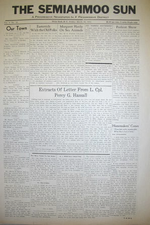 The Semiahmoo Sun, March 31, 1944 (Page 1)