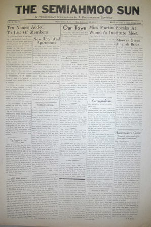 The Semiahmoo Sun, February 18, 1944 (Page 1)