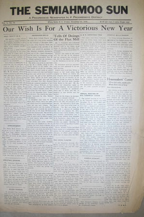 The Semiahmoo Sun, December 31, 1943 (Page 1)