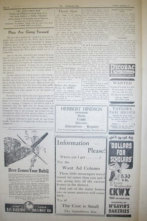 The Semiahmoo Sun, October 15, 1943 (Page 2)