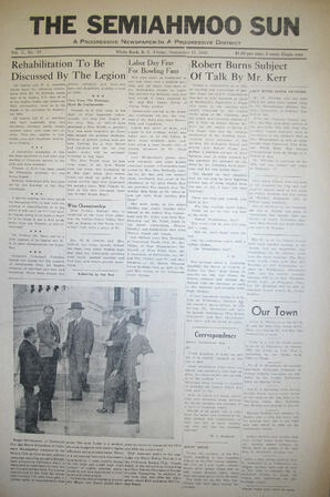 The Semiahmoo Sun, September 17, 1943 (Page 1)