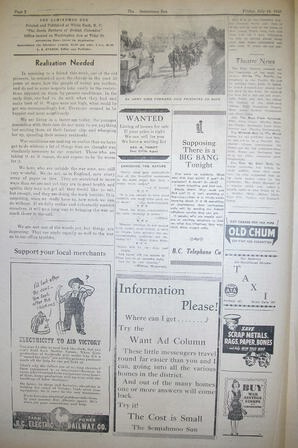 The Semiahmoo Sun, July 16, 1943 (Page 2)