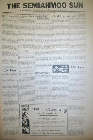 The Semiahmoo Sun, April 16, 1943 (Page 1)