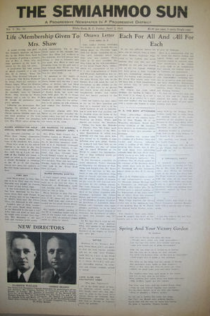 The Semiahmoo Sun, April 02, 1943 (Page 1)