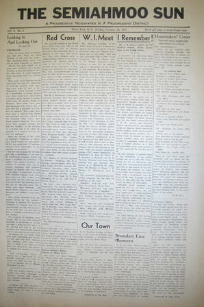 The Semiahmoo Sun, January 22, 1943 (Page 1)
