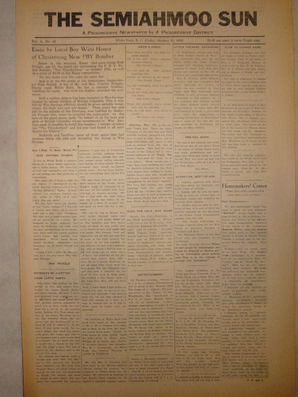The Semiahmoo Sun, October 30, 1942 (Page 1)