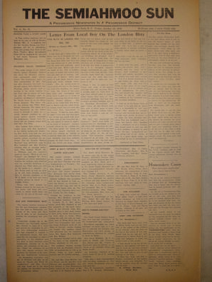 The Semiahmoo Sun, October 16, 1942 (Page 1)