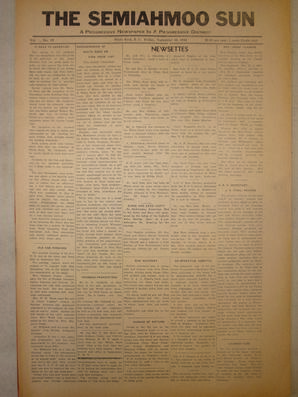 The Semiahmoo Sun, September 18, 1942 (Page 1)
