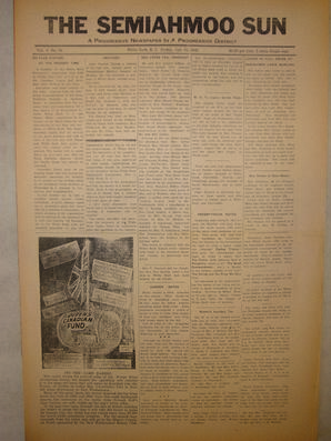 The Semiahmoo Sun, July 31, 1942 (Page 1)