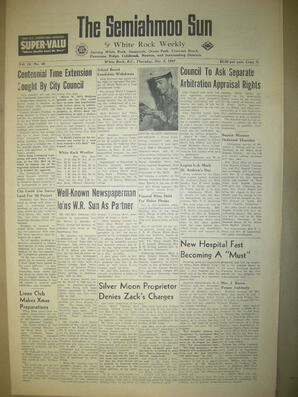 The Semiahmoo Sun and White Rock Weekly, December 05, 1957 (Page 1)