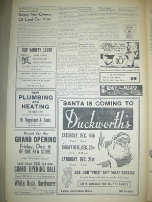The Semiahmoo Sun and White Rock Weekly, November 28, 1957 (Page 8)