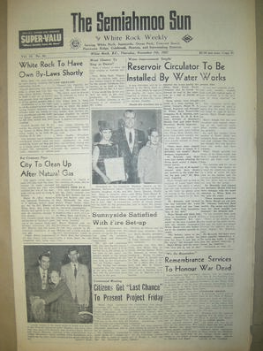 The Semiahmoo Sun and White Rock Weekly, November 07, 1957 (Page 1)