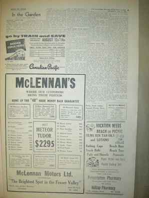 The Semiahmoo Sun and White Rock Weekly, August 08, 1957 (Page 9)