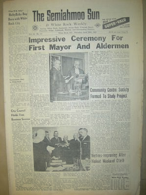 The Semiahmoo Sun and White Rock Weekly, April 25, 1957 (Page 1)