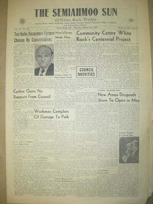 The Semiahmoo Sun and White Rock Weekly, March 07, 1957 (Page 1)