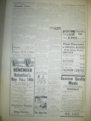 The Semiahmoo Sun and White Rock Weekly, February 07, 1957 (Page 4)