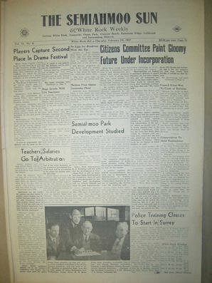 The Semiahmoo Sun and White Rock Weekly, February 07, 1957 (Page 1)