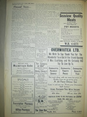 The Semiahmoo Sun and White Rock Weekly, January 24, 1957 (Page 4)