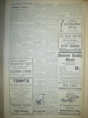 The Semiahmoo Sun and White Rock Weekly, January 17, 1957 (Page 4)