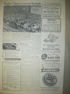 The Semiahmoo Sun and White Rock Weekly, November 01, 1956 (Page 5)