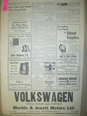 The Semiahmoo Sun and White Rock Weekly, August 30, 1956 (Page 8)